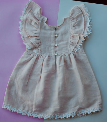 Blush Pink Linen Dress