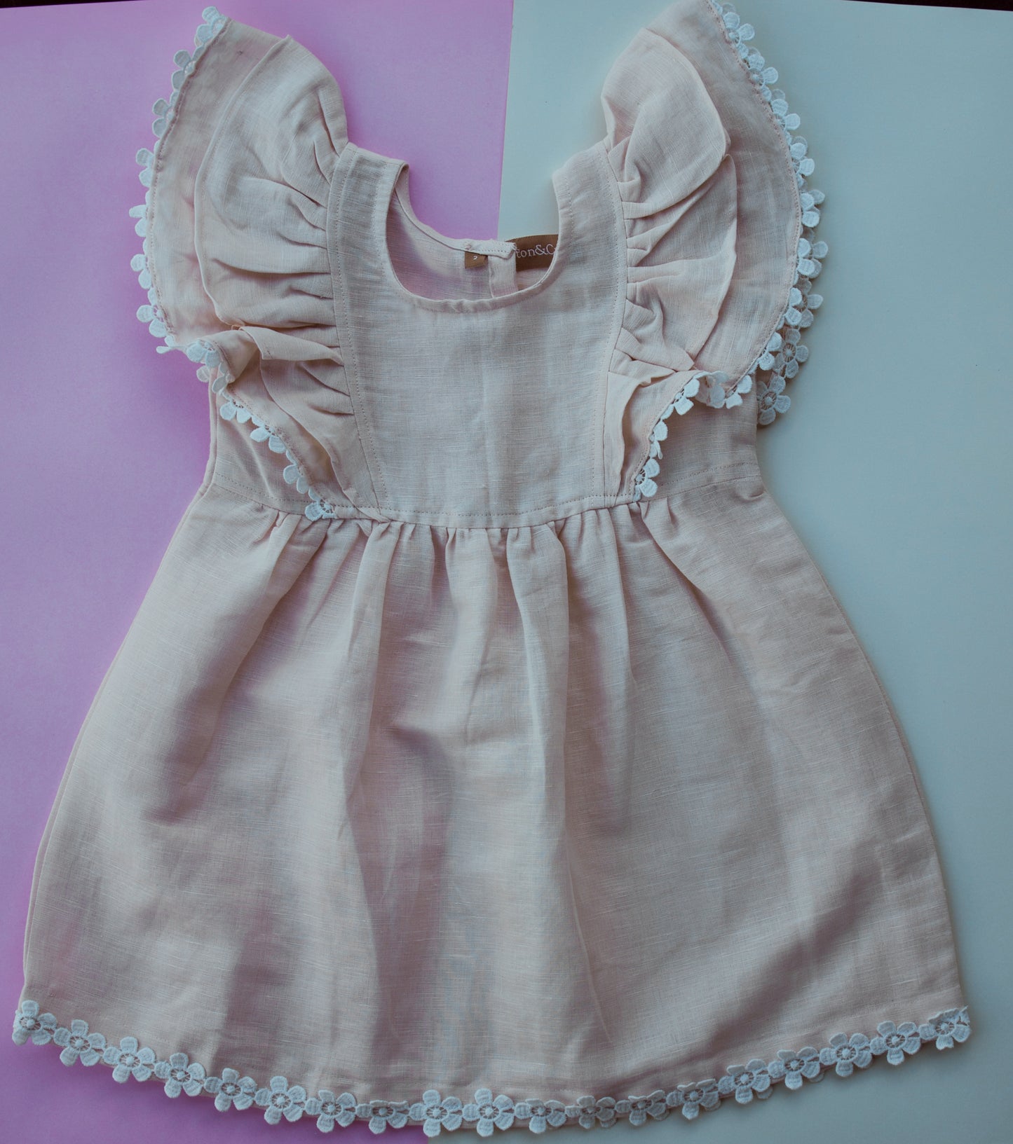 Blush Pink Linen Dress