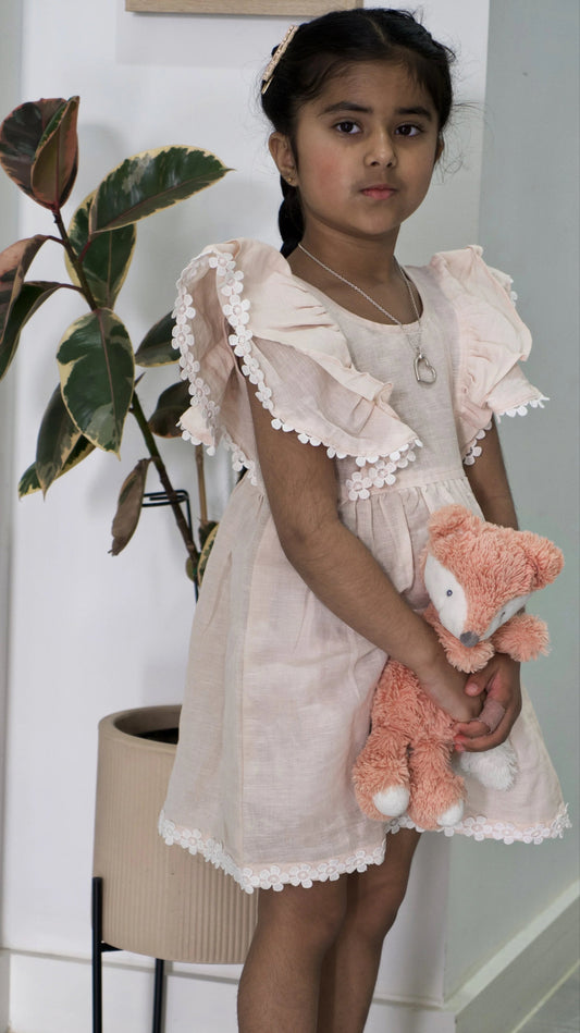 Blush Pink Linen Dress