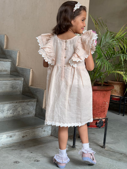 Blush Pink Linen Dress