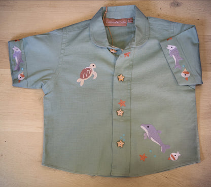 Sage Green Sea life shirt