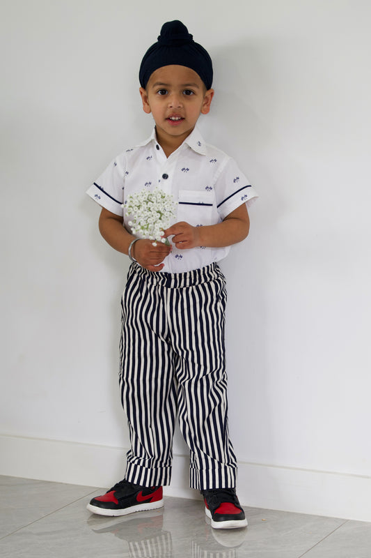 Navy Stripes Pant